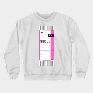 Seoul boarding pass Crewneck Sweatshirt